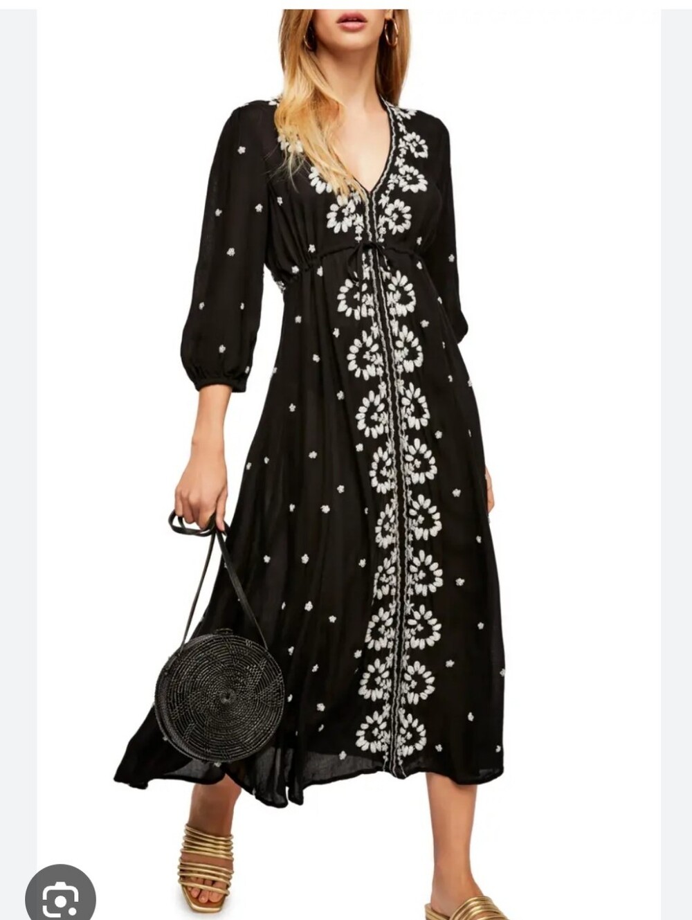 Free People Embroidered Fable Dress